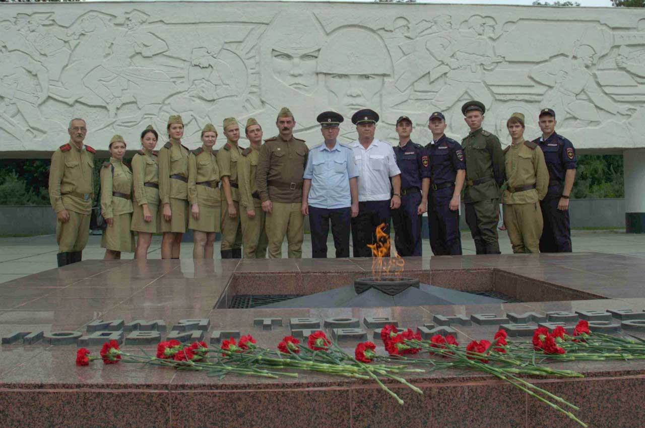 Курсанты 2 курса на общем фотографировании после мероприятия «Квест», организованный ГУ МВД г. Краснодар.
